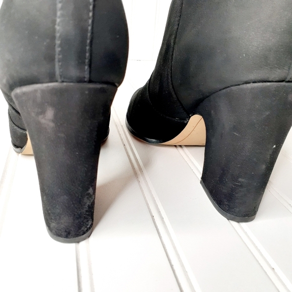 Sam Edelman Western Black Suede Leather Booties E876 - Picture 11 of 15